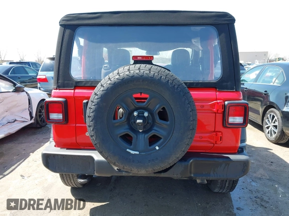 2024 Jeep Wrangler Sport S with VIN 1C4PJXAG7RW304498, listed as a IAAI auction lot 41962812 with 9,457 mi miles and . Bid and sale history available at DreamBid. Image 17.