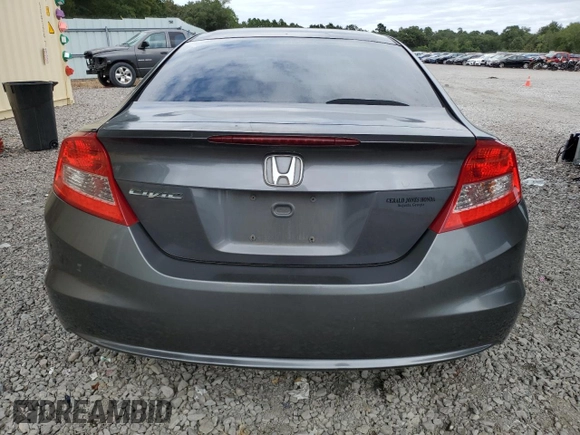 2012 Honda Civic Cpe EX-L with VIN 2HGFG3B12CH543493, listed as a Copart auction lot 68632614 with 191,948 mi miles and Salvage Title. Bid and sale history available at carsss.com. Image 6.
