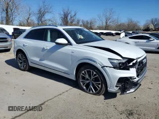 2021 Audi Q8 Premium Plus z VIN WA1EVAF17MD032644, wystawiony jako Copart lot #50884135 z przebiegiem 53 866 mil mil oraz Szkoda całkowita • Salvage title. Historia ofert i sprzedaży dostępna na DreamBid. Obrazek 4.