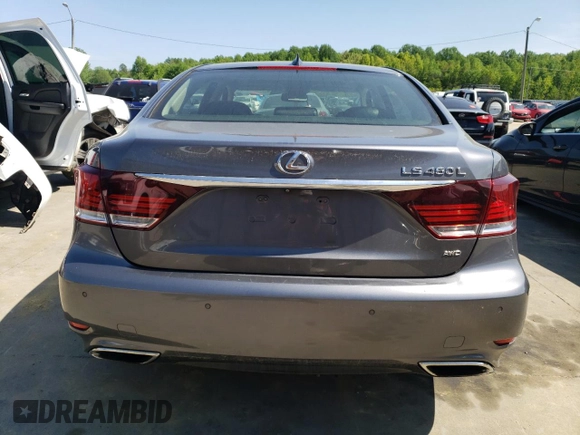 2015 Lexus LS 460 L with VIN JTHDL5EF7F5007136, listed as a Copart auction lot 51334974 with 194,186 mi miles and Salvage title. Bid and sale history available at DreamBid. Image 6.
