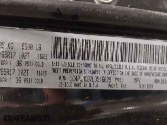 2020 Jeep Cherokee Latitude z VIN 1C4PJMCB7LD546629, wystawiony jako IAAI lot #41823908 z przebiegiem 24 897 mil mil oraz . Historia ofert i sprzedaży dostępna na DreamBid. Obrazek 9.