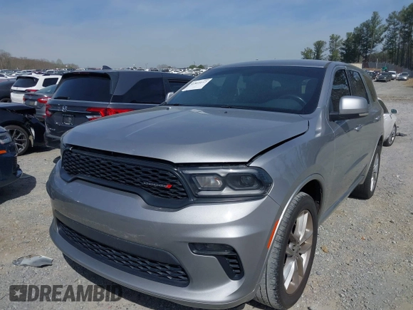 2021 Dodge Durango GT Plus with VIN 1C4RDJDG6MC682766, listed as a IAAI auction lot 41805112 with 61,884 mi miles and . Bid and sale history available at carsss.com. Image 2.