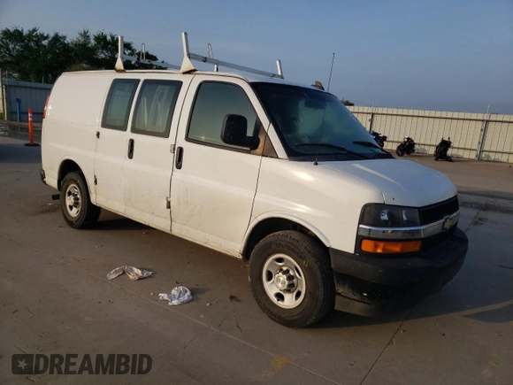 2018 Chevrolet Express Cargo Van with VIN 1GCWGAFG2J1202902, listed as a Copart auction lot 51270965 with 0 mi miles and Salvage Title. Bid and sale history available at carsss.com. Image 4.