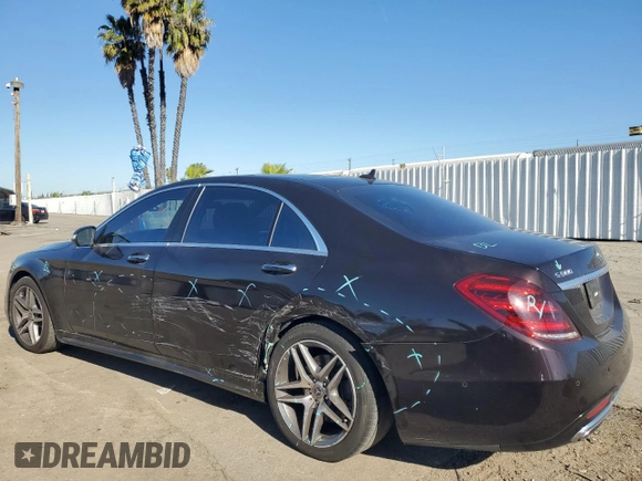 2018 Mercedes-Benz S 560 with VIN WDDUG8DB2JA369175, listed as a Copart auction lot 50404675 with 50,311 mi miles and Salvage Title. Bid and sale history available at carsss.com. Image 2.