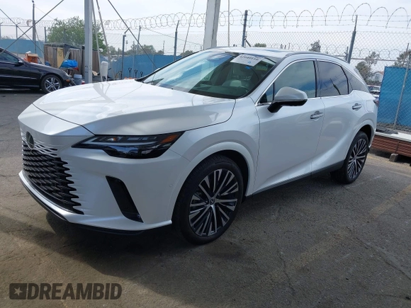 2024 Lexus RX with VIN 2T2BBMCA2RC048595, listed as a IAAI auction lot 42040110 with 9,665 mi miles. Bid and sale history available at carsss.com. Image 2.