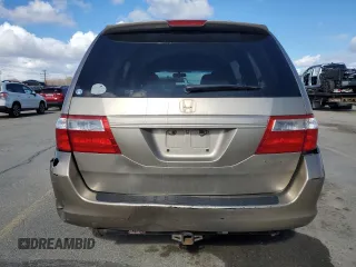 2005 Honda Odyssey EX with VIN 5FNRL38495B400655, listed as a Copart auction lot 49231485 with 0 mi miles and Salvage Title. Bid and sale history available at carsss.com. Image 6.
