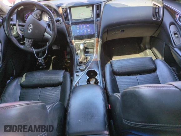 2014 Infiniti Q50 Hybrid Sport with VIN JN1AV7ARXEM702518, listed as a Copart auction lot 44675065 with 132,754 mi miles and Salvage Title. Bid and sale history available at carsss.com. Image 8.