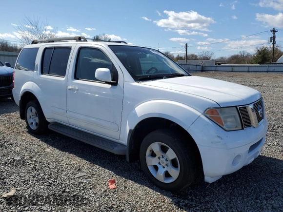2007 Nissan Pathfinder SE with VIN 5N1AR18W27C608017, listed as a Copart auction lot 48238565 with 153,722 mi miles and Salvage Title. Bid and sale history available at carsss.com. Image 4.