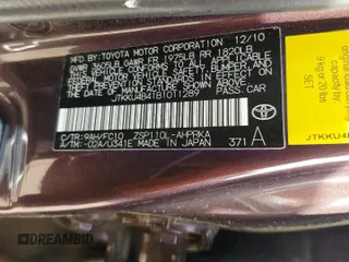 2011 Scion xD with VIN JTKKU4B41B1011289, listed as a Copart auction lot 57330875 with 79,926 mi miles and Salvage title. Bid and sale history available at DreamBid. Image 12.