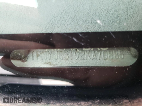 2002 Ford Escape XLT Choice with VIN 1FMYU03192KA70885, listed as a Copart auction lot 47195255 with Not provided miles and Salvage title. Bid and sale history available at DreamBid. Image 10.