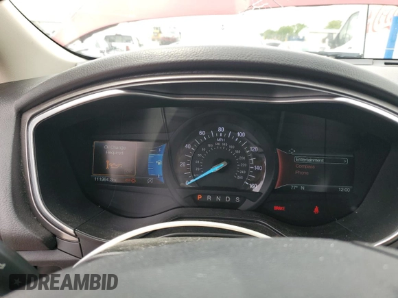 2019 Ford Fusion SE with VIN 3FA6P0HD3KR228841, listed as a Copart auction lot 53509655 with 111,984 mi miles and Salvage Title. Bid and sale history available at DreamBid. Image 9.