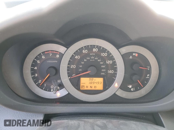 2010 Toyota RAV4 Sport with VIN JTMWK4DV8A5026867, listed as a Copart auction lot 43349705 with 189,493 mi miles and Salvage title. Bid and sale history available at DreamBid. Image 9.