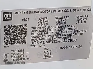 2024 GMC Terrain SLE with VIN 3GKALMEG1RL347950, listed as a IAAI auction lot 41834707 with 14,436 mi miles. Bid and sale history available at carsss.com. Image 9.