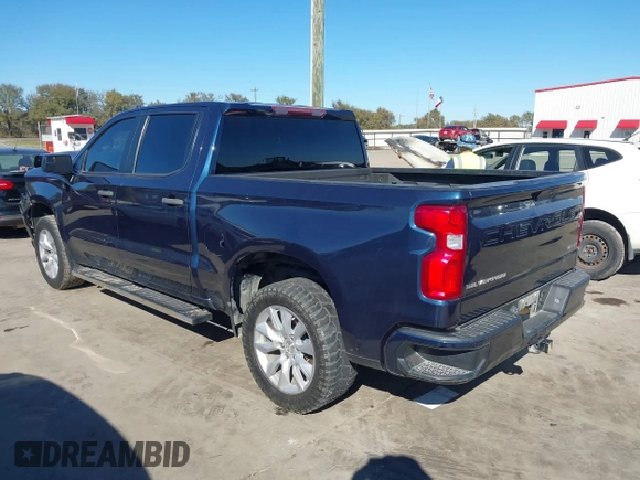 2020 Chevrolet Silverado 1500 Custom with VIN 3GCPWBEK3LG362634, listed as a IAAI auction lot 40904850 with 145,441 mi miles. Bid and sale history available at carsss.com. Image 3.