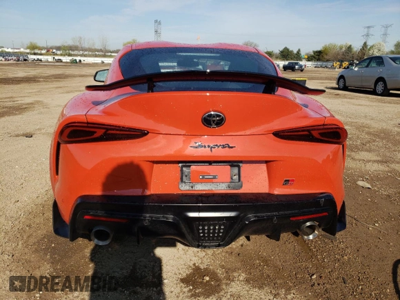 2024 Toyota Supra 3.0 with VIN WZ1DB0G07RW062721, listed as a Copart auction lot 54124865 with 2,445 mi miles and Salvage title. Bid and sale history available at DreamBid. Image 6.