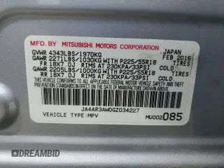 2016 Mitsubishi Outlander ES с VIN JA4AR3AW0GZ034227, выставлен на аукционе Copart как лот 59409015 с пробегом 139 589 миль миль и Чистый • Clean title. История ставок и продаж доступна на DreamBid. Изображение 13.
