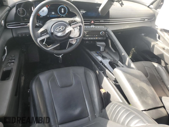 2023 Hyundai Elantra Limited with VIN KMHLP4AG2PU608936, listed as a Copart auction lot 48985815 with 24,299 mi miles and Salvage Title. Bid and sale history available at DreamBid. Image 8.