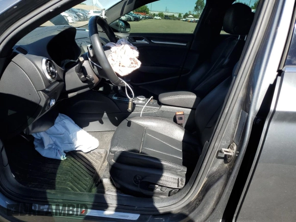 2018 Audi A3 Sedan Premium Plus with VIN WAUJ8GFF0J1030173, listed as a Copart auction lot 58265454 with 85,404 mi miles and Salvage Title. Bid and sale history available at carsss.com. Image 7.