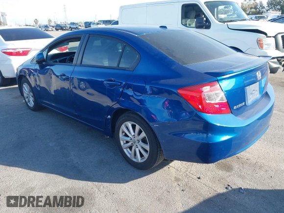 2012 Honda Civic EX with VIN 2HGFB2F88CH512765, listed as a IAAI auction lot 41591583 with 147,261 mi miles and . Bid and sale history available at DreamBid. Image 3.