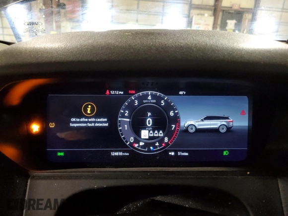 2018 Land Rover Range Rover Velar S with VIN SALYB2RX1JA732456, listed as a Copart auction lot 47495115 with 124,810 mi miles and Salvage title. Bid and sale history available at DreamBid. Image 9.