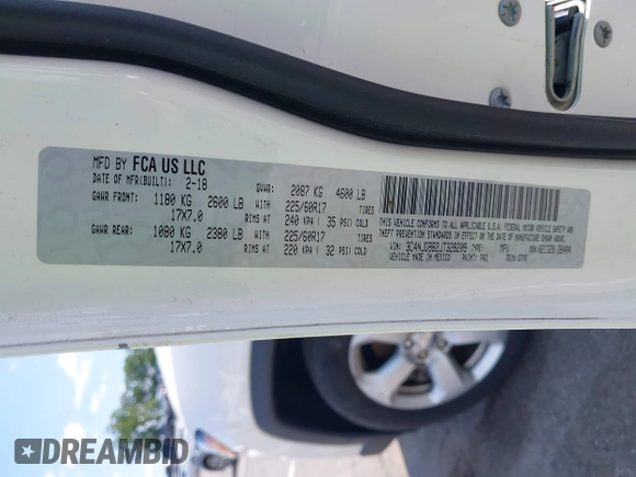 2018 Jeep Compass Latitude с VIN 3C4NJDBB2JT328209, выставлен на аукционе IAAI как лот 42378767 с пробегом 94 239 миль миль и . История ставок и продаж доступна на DreamBid. Изображение 9.