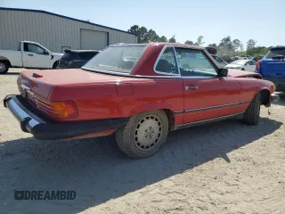 1988 Mercedes-Benz 560 Series 560SL with VIN WDBBA48D5JA091300, listed as a Copart auction lot 53712135 with 77,692 mi miles and Clean Title. Bid and sale history available at carsss.com. Image 3.