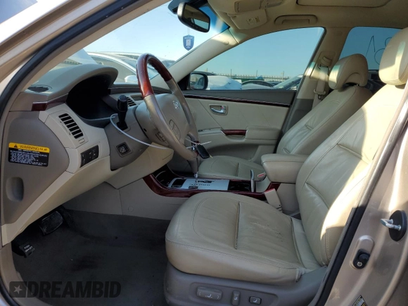 2008 Hyundai Azera Limited with VIN KMHFC46F48A289647, listed as a Copart auction lot 59970365 with 163,234 mi miles and Salvage title. Bid and sale history available at DreamBid. Image 7.