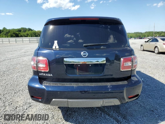 2020 Nissan Armada SV with VIN JN8AY2ND9LX016279, listed as a Copart auction lot 58010604 with 86,016 mi miles and Salvage Title. Bid and sale history available at carsss.com. Image 6.
