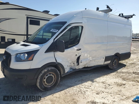 2023 Ford Transit Cargo with VIN 1FTBR3X88PKA74339, listed as a Copart auction lot 48634405 with 103,840 mi miles and Salvage title. Bid and sale history available at DreamBid. Image 1.
