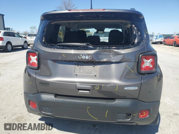2020 Jeep Renegade Latitude with VIN ZACNJABB8LPL46722, listed as a Copart auction lot 50648745 with 55,420 mi miles and Salvage title. Bid and sale history available at DreamBid. Image 6.