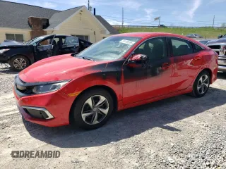 2020 Honda Civic LX z VIN 2HGFC2F61LH598027, wystawiony jako Copart lot #55140565 z przebiegiem 51 057 mil mil oraz Szkoda całkowita • Salvage title. Historia ofert i sprzedaży dostępna na DreamBid. Obrazek 1.