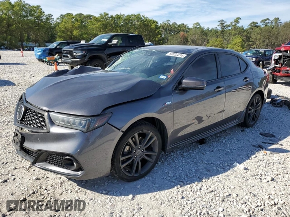 2020 Acura TLX w/A-Spec Pkg with VIN 19UUB1F69LA008949, listed as a Copart auction lot 82822814 with 57,244 mi miles and Non Repairable. Bid and sale history available at carsss.com. Image 1.