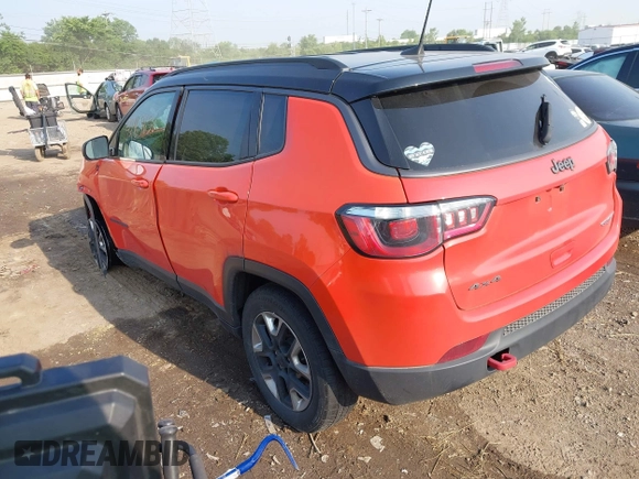 2018 Jeep Compass Trailhawk with VIN 3C4NJDDBXJT212723, listed as a IAAI auction lot 42469638 with 108,000 mi miles and . Bid and sale history available at DreamBid. Image 3.