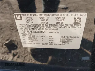 2010 Cadillac SRX Luxury Collection with VIN 3GYFNAEY0AS648829, listed as a IAAI auction lot 41687945 with 165,204 mi miles. Bid and sale history available at carsss.com. Image 9.