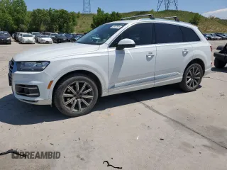 2018 Audi Q7 Prestige z VIN WA1VAAF77JD027827, wystawiony jako Copart lot #59957695 z przebiegiem 111 391 mil mil oraz Czysty tytuł • Clean title. Historia ofert i sprzedaży dostępna na DreamBid. Obrazek 1.