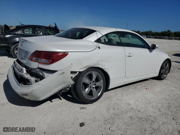 2011 Lexus IS 250C with VIN JTHFF2C20B2518102, listed as a Copart auction lot 83483484 with 91,023 mi miles and Salvage Title. Bid and sale history available at carsss.com. Image 3.