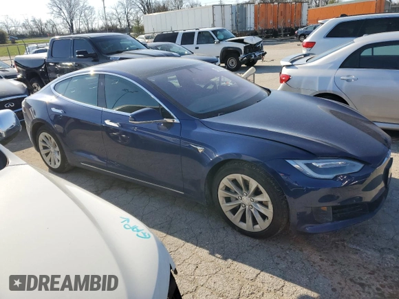 2017 Tesla Model S 100D with VIN 5YJSA1E22HF209498, listed as a Copart auction lot 45670954 with Not provided miles and Salvage title. Bid and sale history available at DreamBid. Image 4.