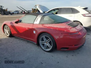 2017 Porsche 911 4 with VIN WP0BA2A99HS132236, listed as a Copart auction lot 76339244 with 0 mi miles and Non Repairable. Bid and sale history available at carsss.com. Image 2.