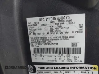 2011 Ford F-150 XLT with VIN 1FTFW1ET9BFA13928, listed as a IAAI auction lot 41745623 with 186,813 mi miles. Bid and sale history available at carsss.com. Image 9.