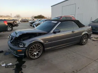 2002 BMW 3 Series 330Ci with VIN WBABS53422JU95472, listed as a Copart auction lot 42966765 with 161,183 mi miles and Salvage Title. Bid and sale history available at carsss.com. Image 1.