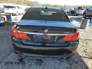 2011 BMW 7 Series 740Li with VIN WBAKB4C5XBC574198, listed as a Copart auction lot 81507884 with 158,437 mi miles and Salvage title. Bid and sale history available at DreamBid. Image 6.