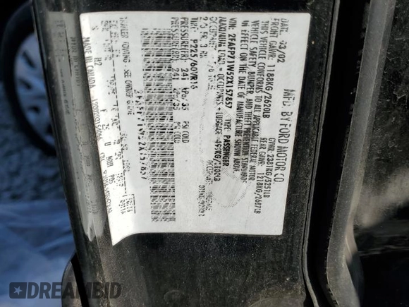 2002 Ford Crown Victoria Police z VIN 2FAFP71W52X157857, wystawiony jako Copart lot #65963304 z przebiegiem 203 427 mil mil oraz Tytuł czysty. Historia ofert i sprzedaży dostępna na DreamBid. Obrazek 12.