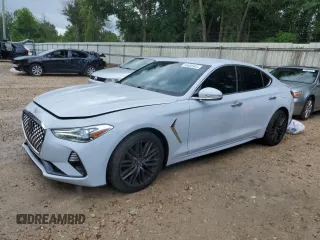 2021 Genesis G70 2.0T z VIN KMTG64LA6MU073480, wystawiony jako Copart lot #56686945 z przebiegiem 93 040 mil mil oraz Nie do naprawy • Non repairable. Historia ofert i sprzedaży dostępna na DreamBid. Obrazek 1.