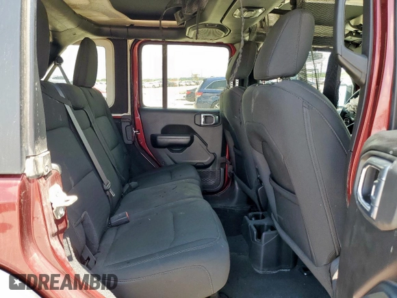 2021 Jeep Wrangler Unlimited Sport S with VIN 1C4HJXDN9MW596033, listed as a Copart auction lot 62300885 with 14,633 mi miles and Salvage title. Bid and sale history available at DreamBid. Image 10.
