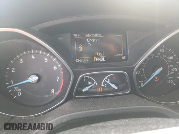 2017 Ford Focus SE with VIN 1FADP3F22HL280351, listed as a Copart auction lot 52134975 with 43,476 mi miles and Salvage Title. Bid and sale history available at carsss.com. Image 9.