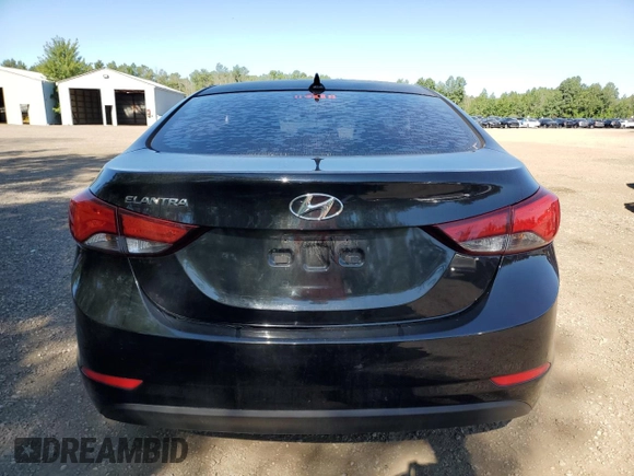 2015 Hyundai Elantra SE with VIN 5NPDH4AE4FH598813, listed as a Copart auction lot 65006625 with 161,770 mi miles and Salvage title. Bid and sale history available at DreamBid. Image 6.