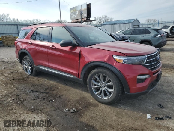 2022 Ford Explorer XLT z VIN 1FMSK8DH3NGB99802, wystawiony jako Copart lot #50951225 z przebiegiem 64 591 mil mil oraz Szkoda całkowita • Salvage title. Historia ofert i sprzedaży dostępna na DreamBid. Obrazek 4.