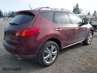 2009 Nissan Murano SL with VIN JN8AZ18W39W144701, listed as a IAAI auction lot 42014230 with 89,063 mi miles. Bid and sale history available at carsss.com. Image 4.
