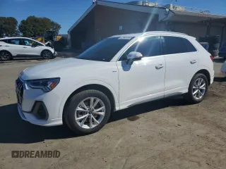 2023 Audi Q3 S line Premium with VIN WA1DECF39P1076028, listed as a Copart auction lot 46355825 with 45,568 mi miles and Clean title. Bid and sale history available at DreamBid. Image 1.