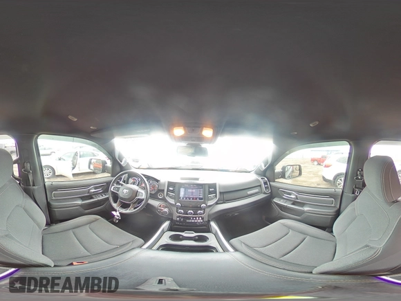 2019 Ram 1500 Big Horn with VIN 1C6SRFFT5KN619449, listed as a Copart auction lot 55404095 with 41,869 mi miles and Salvage title. Bid and sale history available at DreamBid. Image 14.